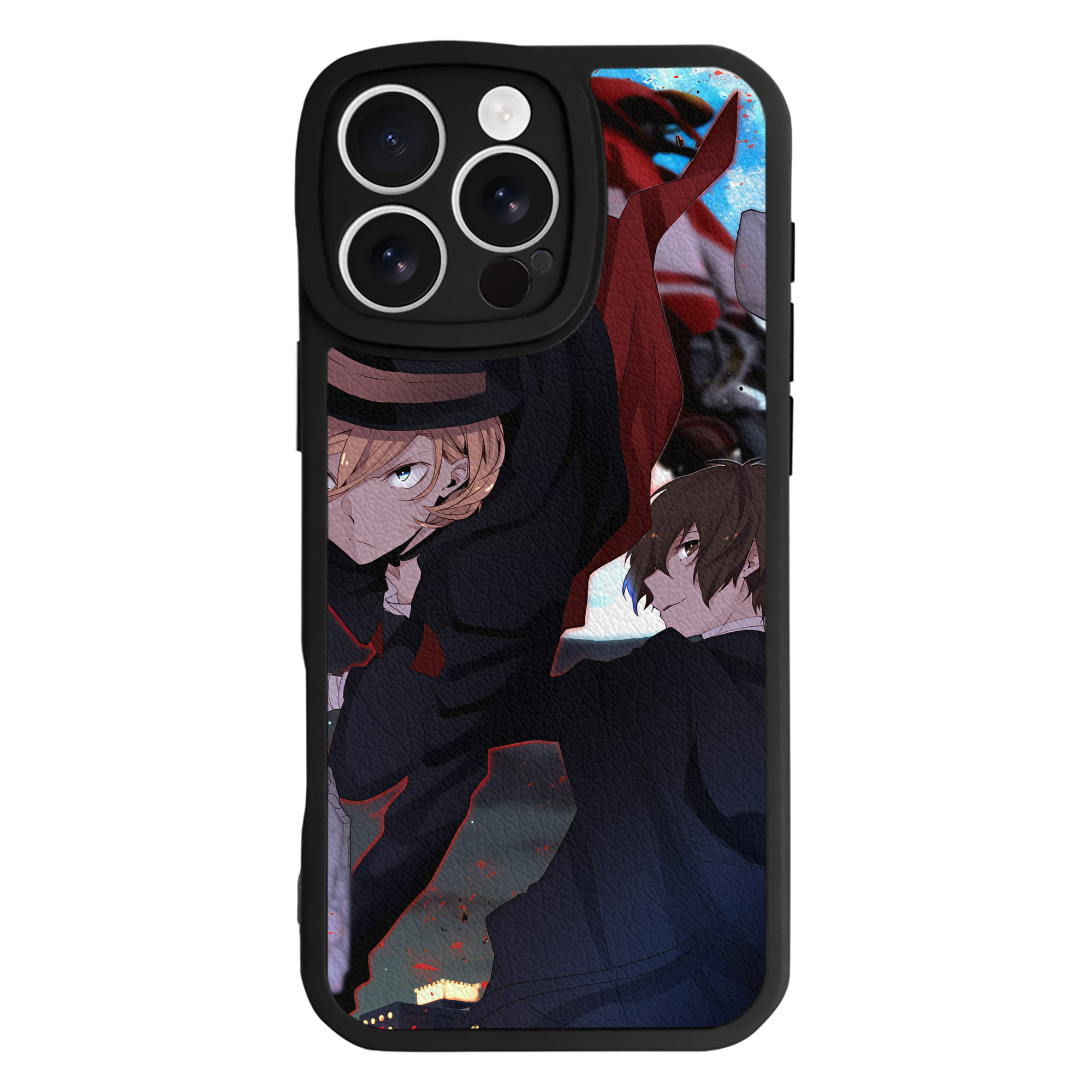（画像用） 文豪ストレイドッグス Bungo Stray Dogs 【iPhone 16シリーズ対応】シリコンスマホケース（レザー調） 材質：シリコン